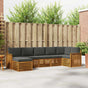 Outdoor Sofa Set 7 pcs 6-Seaters Natural and Anthracite