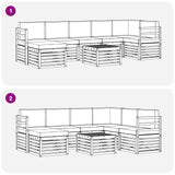 Outdoor Sofa Set 8 pcs Natural and Anthracite