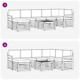 Outdoor Sofa Set 8 pcs Natural and Anthracite Solid Acacia Wood - Extra Image