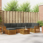 Outdoor Sofa Set 8 pcs 8-Seaters Natural and Anthracite