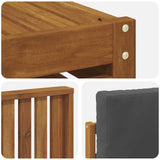 Outdoor Sofa Set 8 pcs Natural and Anthracite Solid Acacia Wood