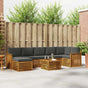 Outdoor Sofa Set 8 pcs 8-Seaters Natural and Anthracite