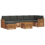 Outdoor Sofa Set 8 pcs 8-Seaters Natural and Anthracite