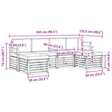 Sofa Sets 6 pcs Natural and Anthracite Solid Acacia Wood