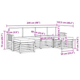 Sofa Sets 6 pcs Natural and Anthracite Solid Acacia Wood