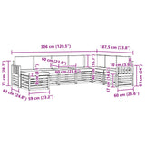 Outdoor Sofa Set 8 pcs Natural and Anthracite Solid Acacia Wood - Extra Image