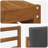 Outdoor Sofa Set 9 pcs Natural and Anthracite Solid Acacia Wood
