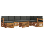 Outdoor Sofa Set 9 pcs 8-Seaters Natural and Anthracite