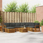 Outdoor Sofa Set 9 pcs 8-Seaters Natural and Anthracite