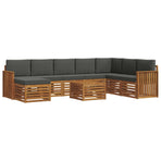 Outdoor Sofa Set 9 pcs 8-Seaters Natural and Anthracite