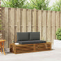 Outdoor Sofa Set 2 pcs 2-Seaters Natural and Anthracite
