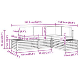 Outdoor Sofa Set with Cushion 4 Piece Natural and Anthracite - Extra Image
