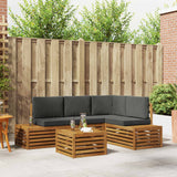 Outdoor Sofa Set Natural and Anthracite 59 x 59 x 37 cm