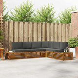 Outdoor Sofa Set Natural and Anthracite 273 x 213.5 x 73 cm