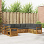 Outdoor Sofa Set 9 pcs 9-Seaters Natural and Anthracite