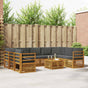 Outdoor Sofa Set 10 pcs 9-Seaters Natural and Anthracite