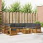 Outdoor Sofa Set 10 pcs 9-Seaters Natural and Anthracite