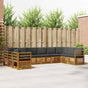 Outdoor Sofa Set 10 pcs 10-Seaters Natural and Anthracite