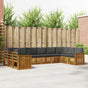 Outdoor Sofa Set 10 pcs 10-Seaters Natural and Anthracite