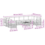 Outdoor Sofa Set with Cushion 11 pcs Natural and Anthracite - Extra Image