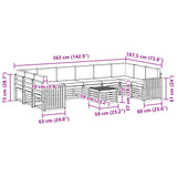Outdoor Sofa Set with Cushion 11 pcs Natural and Anthracite - Extra Image