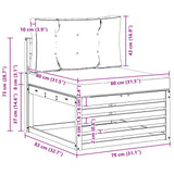 Outdoor Sofa Set with Cushion 3 pcs Natural and Anthracite - Extra Image