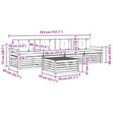 Outdoor Sofa Set with Cushion 5 pcs Natural and Anthracite - Extra Image