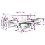 Outdoor Sofa Set with Cushion 5 pcs Natural and Anthracite - Extra Image