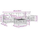 Outdoor Sofa Set with Cushion 5 pcs Natural and Anthracite - Extra Image