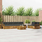 Outdoor Sofa Set 7 pcs 6-Seaters Natural and Anthracite