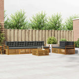 Outdoor Sofa Set with Cushion 7 pcs Natural and Anthracite