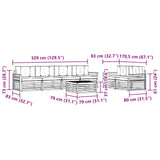 Outdoor Sofa Set with Cushion 7 pcs Natural and Anthracite - Extra Image