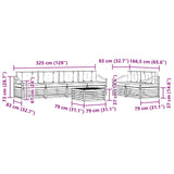 Outdoor Sofa Set with Cushion 7 pcs Natural and Anthracite - Extra Image