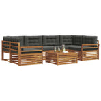 Outdoor Sofa Set 7 pcs 6-Seaters Natural and Anthracite