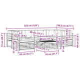 Outdoor Sofa Set with Cushion 7 pcs Natural and Anthracite - Extra Image