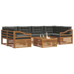 Outdoor Sofa Set 7 pcs 6-Seaters Natural and Anthracite