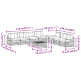 Outdoor Sofa Set with Cushion 8 pcs Natural and Anthracite - Extra Image