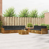 Outdoor Sofa Set with Cushion 8 pcs Natural and Anthracite