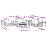 Outdoor Sofa Set with Cushion 8 pcs Natural and Anthracite