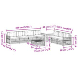 Outdoor Sofa Set with Cushion 8 pcs Natural and Anthracite - Extra Image