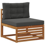 Outdoor Sofa Set with Cushion 8 pcs Natural and Anthracite - 45-Degree Angle