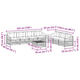 Outdoor Sofa Set with Cushion 8 pcs Natural and Anthracite