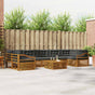 Outdoor Sofa Set 8 pcs 7-Seaters Natural and Anthracite