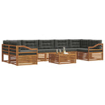 Outdoor Sofa Set 8 pcs 7-Seaters Natural and Anthracite