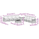 Outdoor Sofa Set with Cushion 9 pcs Natural and Anthracite - Extra Image