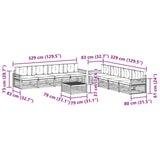 Outdoor Sofa Set with Cushion 9 pcs Natural and Anthracite - Extra Image