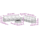 Outdoor Sofa Set with Cushion 9 pcs Natural and Anthracite