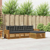 Outdoor Sofa Set Natural and Anthracite 257.5 x 162.5 x 73 cm