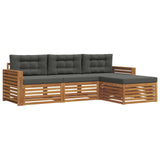 Outdoor Sofa Set Natural and Anthracite 257.5 x 162.5 x 73 cm