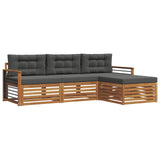 Outdoor Sofa Set Natural and Anthracite 249.5 x 162.5 x 73 cm